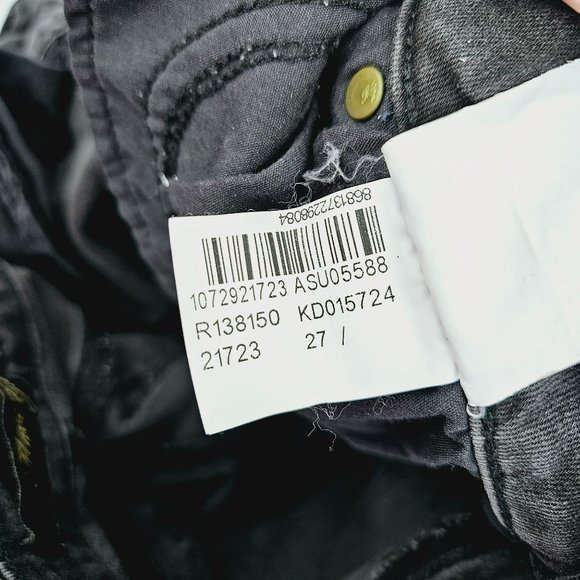 Mavi Gold Skinny Jeans 27 Faded Black Grey Cotton Stretch Classic Denim 5 Pocket - Picture 2 of 11